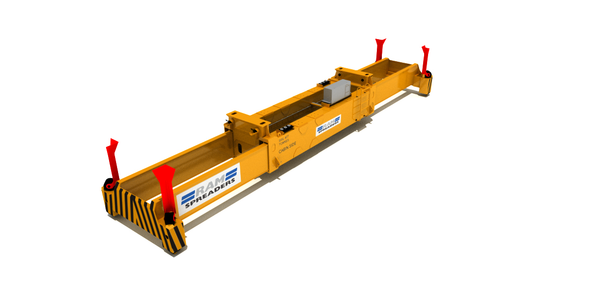 ALL ELECTRIC SINGLE LIFT SPREADER FOR YARD CRANES